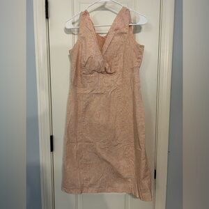 Elegant Peach Sleeveless Dress